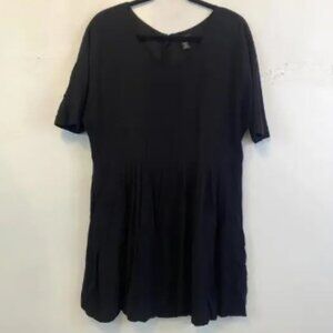 J.Crew Collection black short sleeve round neck dress